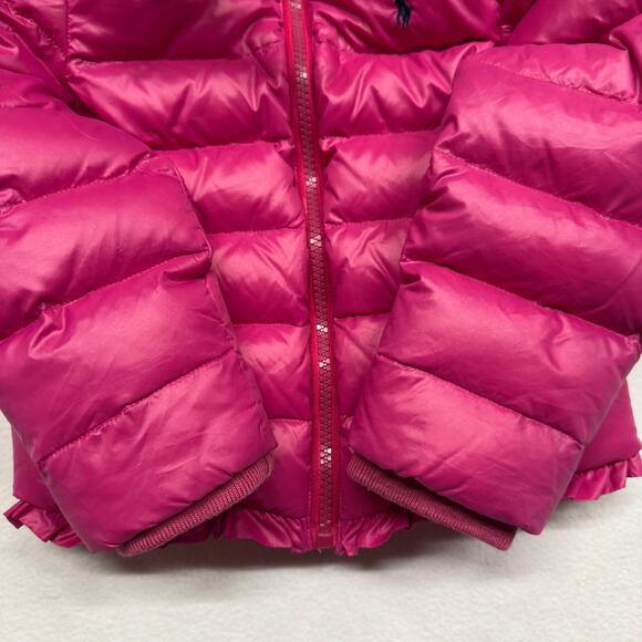 Polo Ralph Lauren Toddler Girl's 2/2T Water-Repellent 650 Fill‎ Down Jacket Pink - Picture 7 of 13
